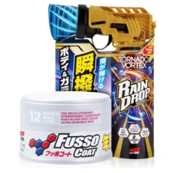 Soft99 Wachs Set Fusso Coat Light & Rain Drop Tornado Vortex (3-teilig)