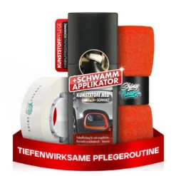 SONAX Außen-Kunststoffpflege-Set Kunststoff Neu 100ml + Zubehör (3-teilig)