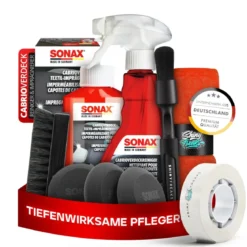 SONAX Cabrioverdeck Pflege Set Reiniger & Imprägnierung + Zubehör (10-teilig)