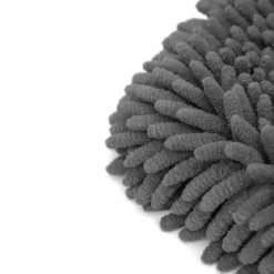 The Collection Chenille Mitt Waschhandschuh grau