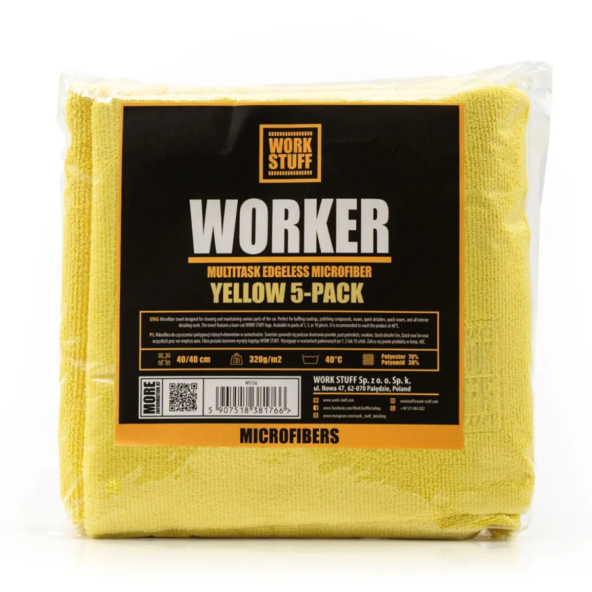 Work Stuff Worker 5xPack 320GSM 40x40 gelb